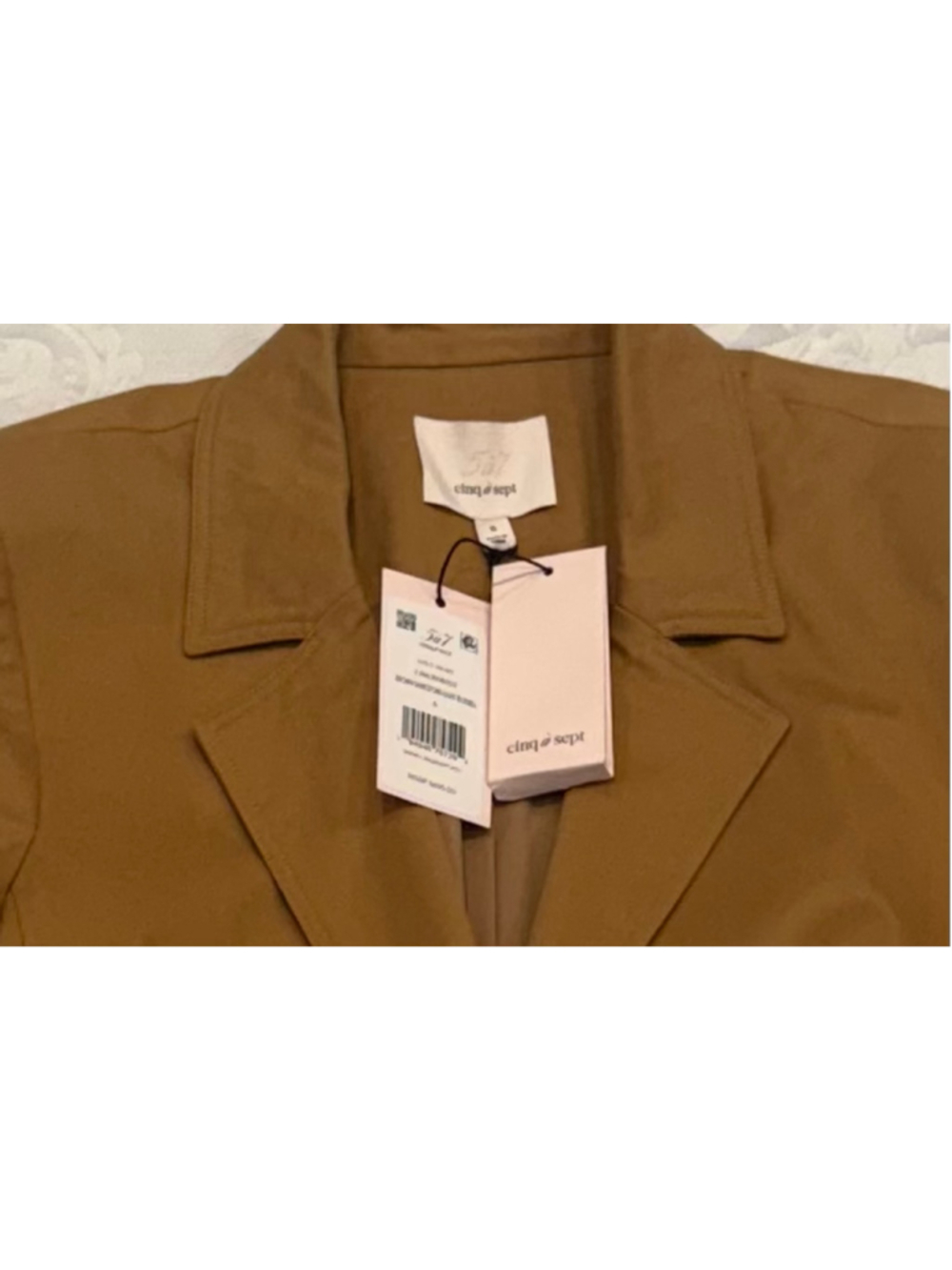 Cinq à Sept Shilo Mixed Media Blazer Sandstone Blue Bell NWT Size 6 - Picture 7 of 7